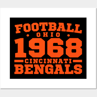 Football Ohio 1968 Cincinnati Bengals Posters and Art